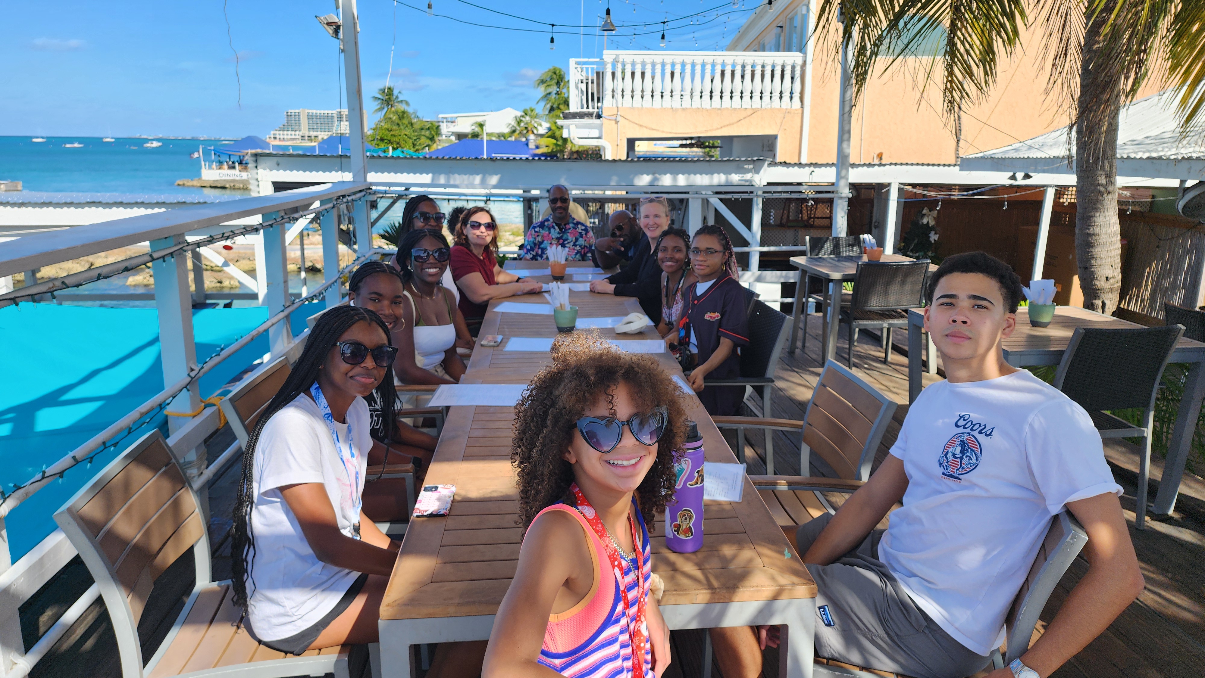 Drinks with the family at Cayman Cabana